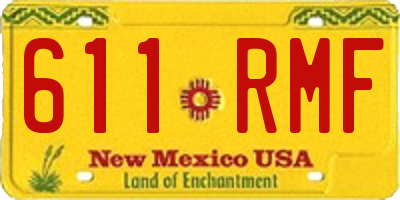 NM license plate 611RMF