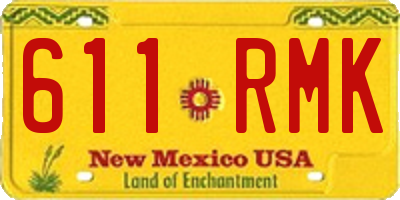 NM license plate 611RMK