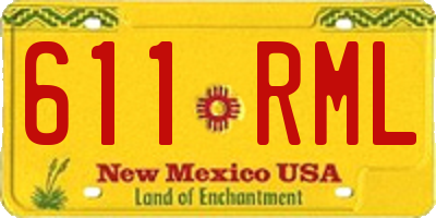 NM license plate 611RML