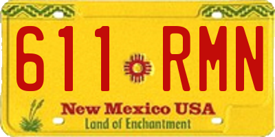 NM license plate 611RMN