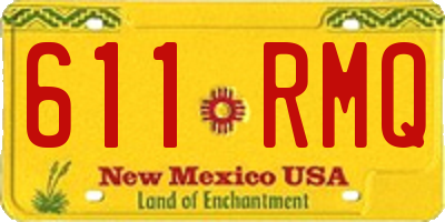 NM license plate 611RMQ