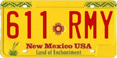 NM license plate 611RMY