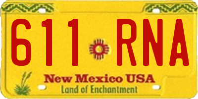 NM license plate 611RNA