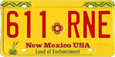 NM license plate 611RNE