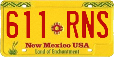 NM license plate 611RNS