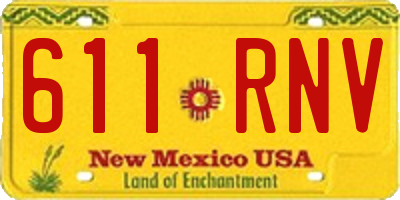 NM license plate 611RNV