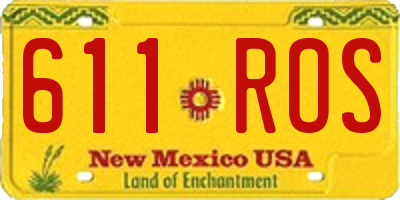 NM license plate 611ROS