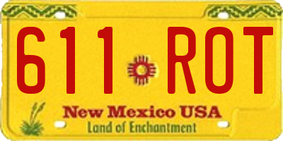 NM license plate 611ROT