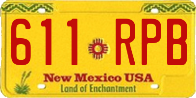 NM license plate 611RPB