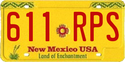 NM license plate 611RPS