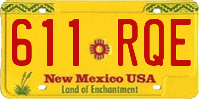 NM license plate 611RQE