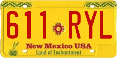 NM license plate 611RYL
