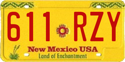 NM license plate 611RZY