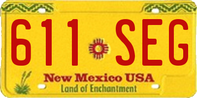 NM license plate 611SEG