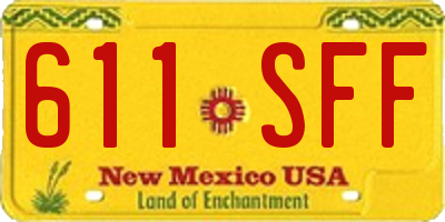 NM license plate 611SFF