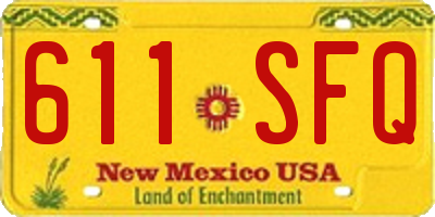 NM license plate 611SFQ