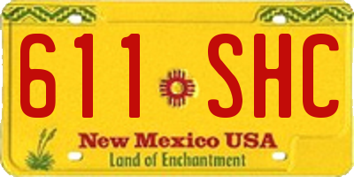 NM license plate 611SHC
