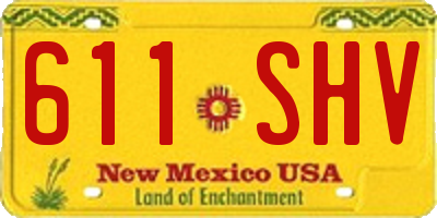 NM license plate 611SHV