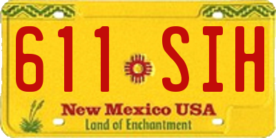 NM license plate 611SIH