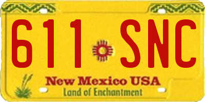 NM license plate 611SNC