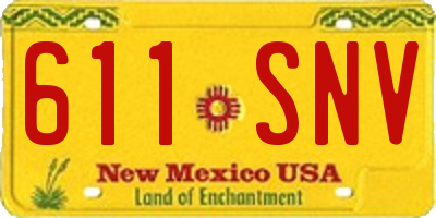 NM license plate 611SNV