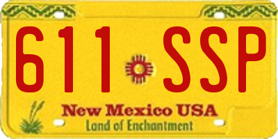 NM license plate 611SSP