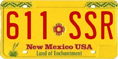 NM license plate 611SSR