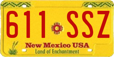 NM license plate 611SSZ