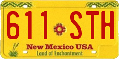 NM license plate 611STH