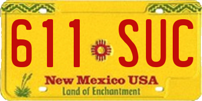 NM license plate 611SUC