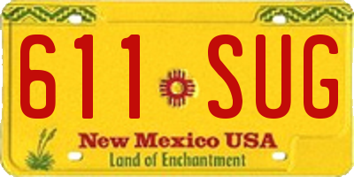 NM license plate 611SUG