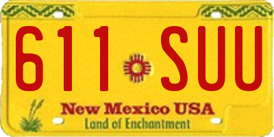 NM license plate 611SUU