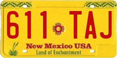 NM license plate 611TAJ