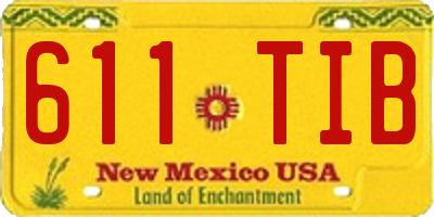 NM license plate 611TIB