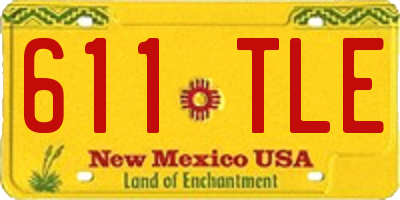 NM license plate 611TLE