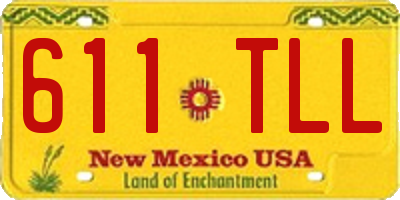 NM license plate 611TLL