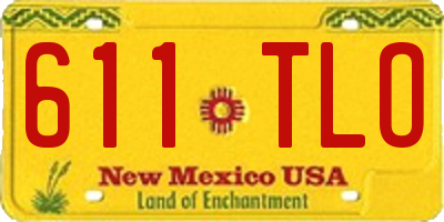 NM license plate 611TLO