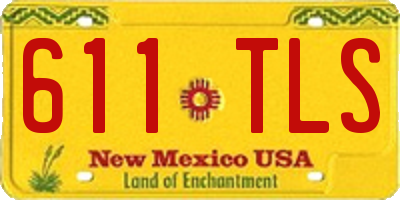 NM license plate 611TLS