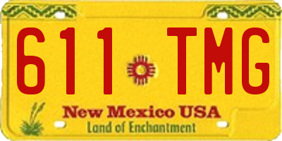 NM license plate 611TMG