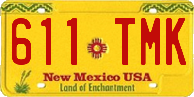 NM license plate 611TMK