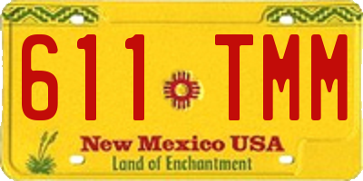 NM license plate 611TMM