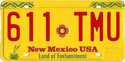 NM license plate 611TMU
