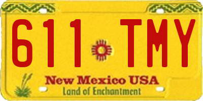 NM license plate 611TMY