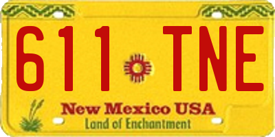 NM license plate 611TNE