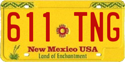 NM license plate 611TNG