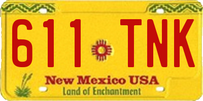 NM license plate 611TNK