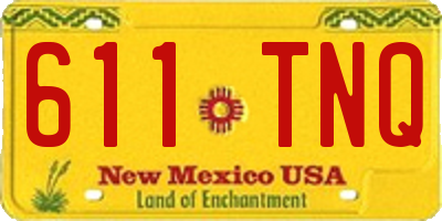 NM license plate 611TNQ