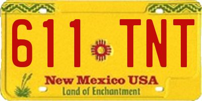NM license plate 611TNT