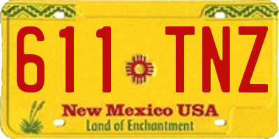 NM license plate 611TNZ