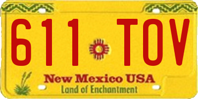 NM license plate 611TOV
